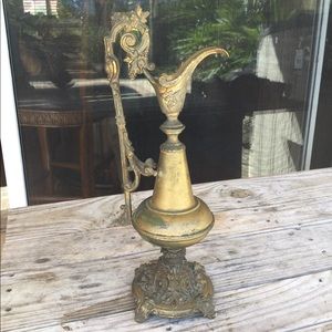 Antique Brass Candle Holder